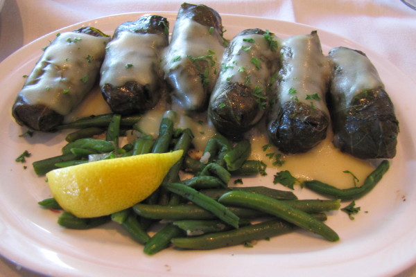 photo of stuffed grape leaves from the Aegean, Watertown, MA