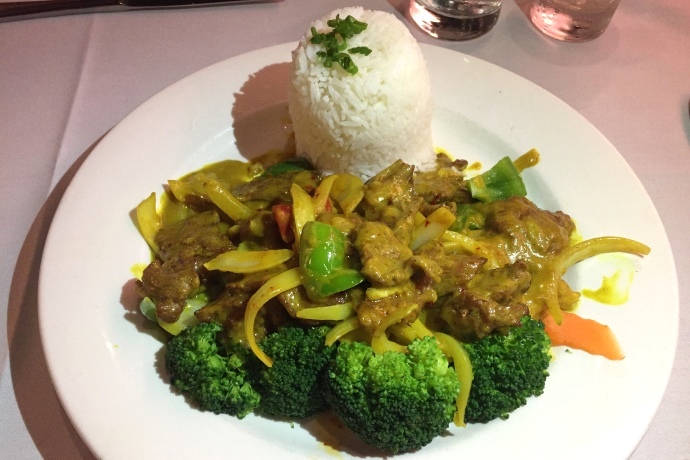 photo of beef with Malaysian curry from All Seasons Table, Malden, MA