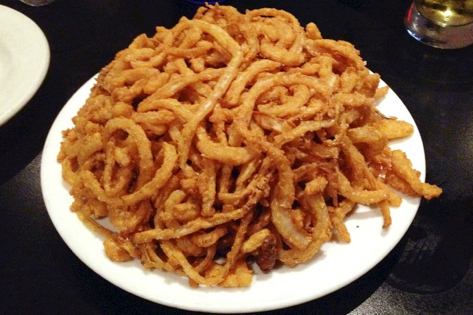 photo of onion strings from Coop's Bar and Grille, Quincy, MA