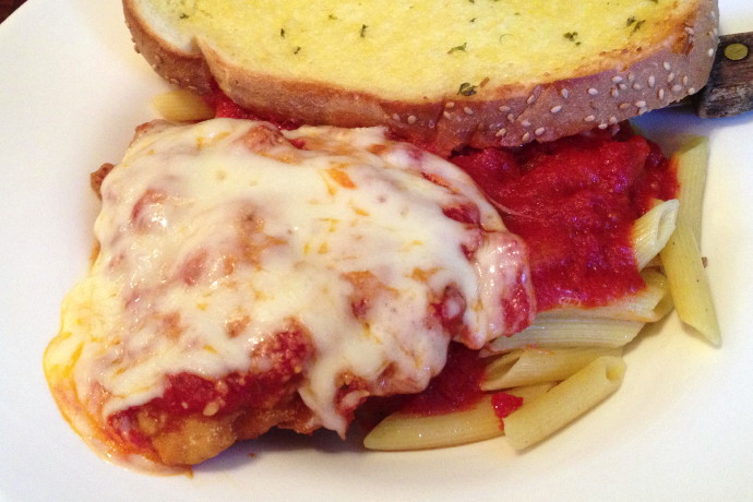 photo of chicken parmigiana from the Eagle Brook Saloon, Norfolk, MA