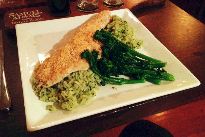 photo of baked haddock from The Fairmount Grille, Hyde Park, MA