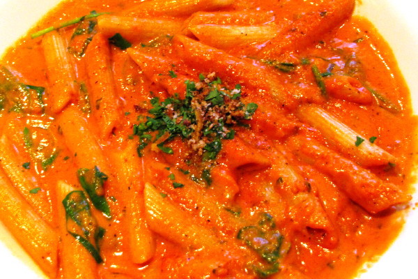 photo of pasta florentine from the Flying Fish Cafe, Wellfleet, MA
