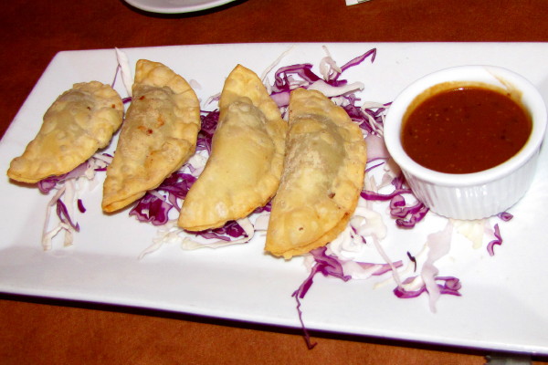 photo of truffled cheesesteak empanadas from the Good Dog Bar and Restaurant, Philadelphia, PA