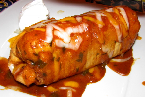 photo of beef chimichanga from La Siesta, Winthrop, MA