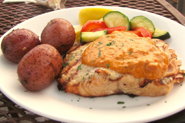 photo of grilled salmon from Pearl, Wellfleet, MA