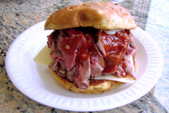 photo of roast beef sandwich (super beef) from Prime Roast Beef and Seafood, Lexington, MA