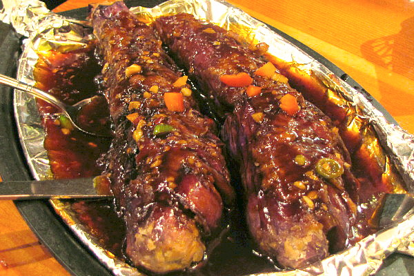 photo of sizzled eggplant with pork and garlic from Shanghai Gate, Allston, MA