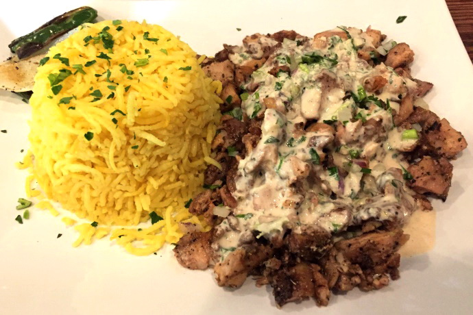photo of chicken shawarma from Aladdin's Grill, Revere, MA