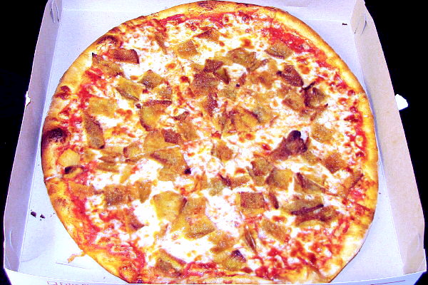 photo of eggplant pizza from Armando's, Cambridge, MA