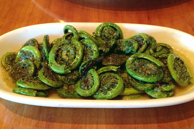 photo of fiddleheads from the Ashmont Grill, Dorchester, MA