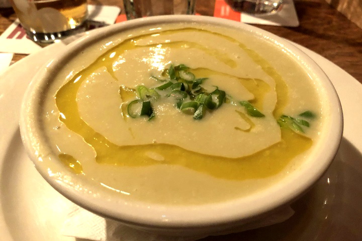 photo of potato leek soup from Atwood's Tavern, Cambridge, MA