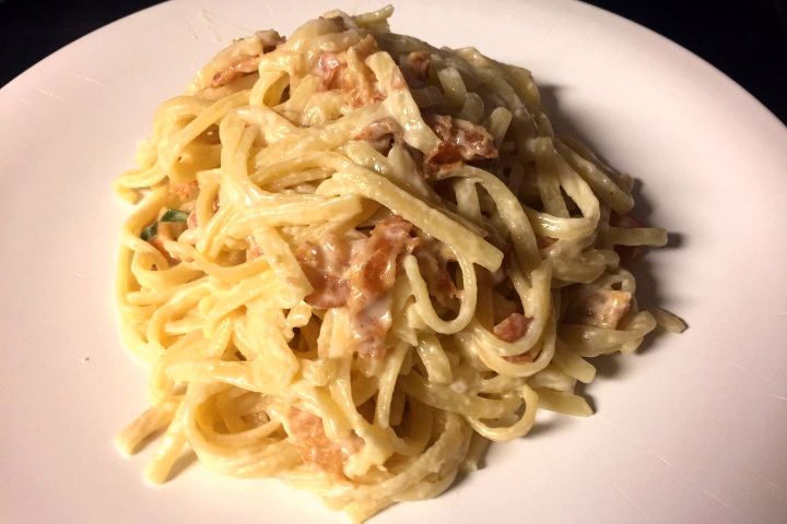 photo of linguine carbonara from Avellino's, Medford, MA