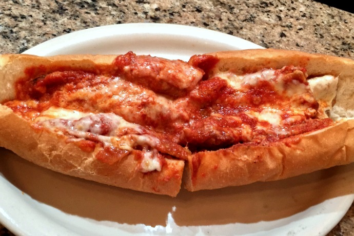 photo of eggplant sub from Avellino's, Medford, MA