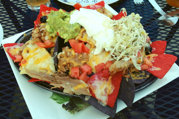 photo of pulled pork nachos from Bella Luna, Jamaica Plain, MA