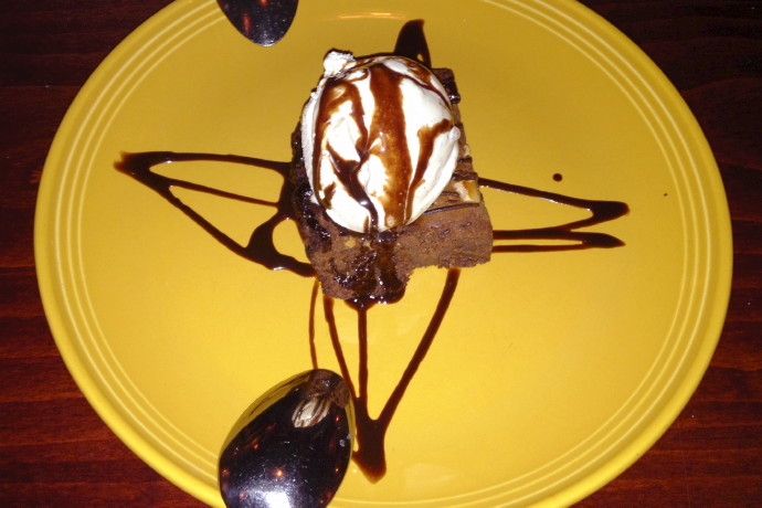 photo of a brownie sundae from The Boathouse, Cambridge, MA