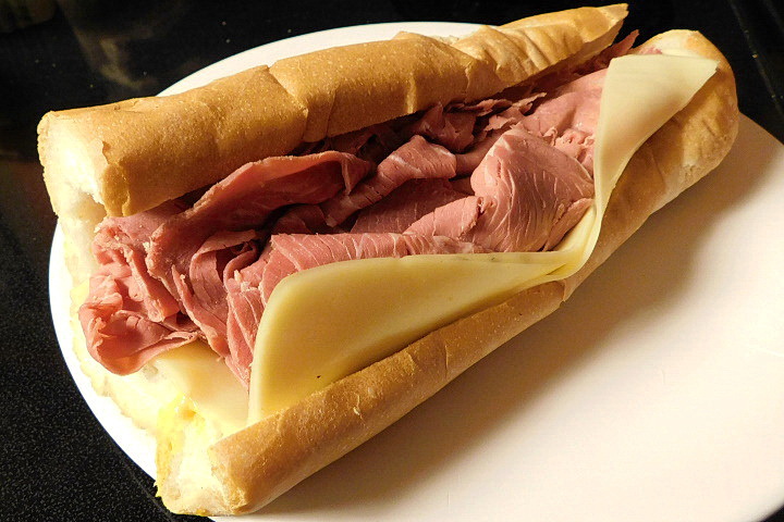 photo of corned beef sub from Bob's Italian Foods, Medford, MA