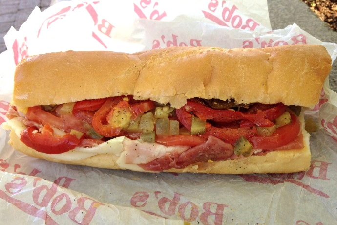 photo of an Italian sub from Bob's Italian Foods, Medford, MA