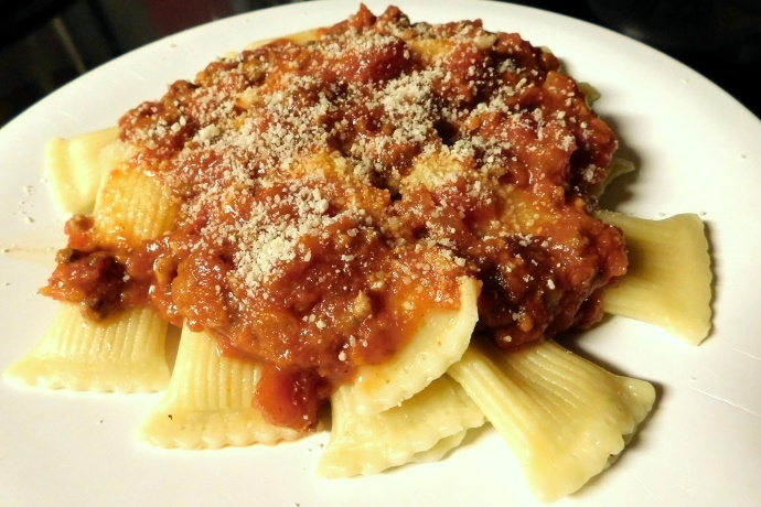photo of ricotta-stuffed rigatoni from Bob's Italian Foods, Medford, MA