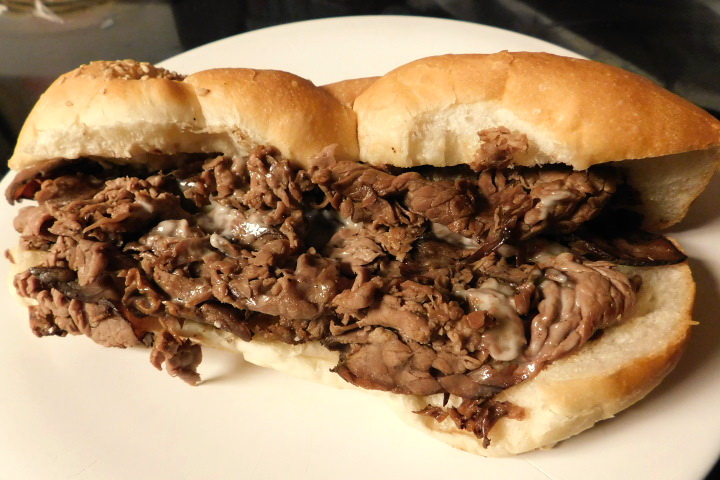 photo of a roast beef cheddar melt from Bob's Italian Foods, Medford, MA