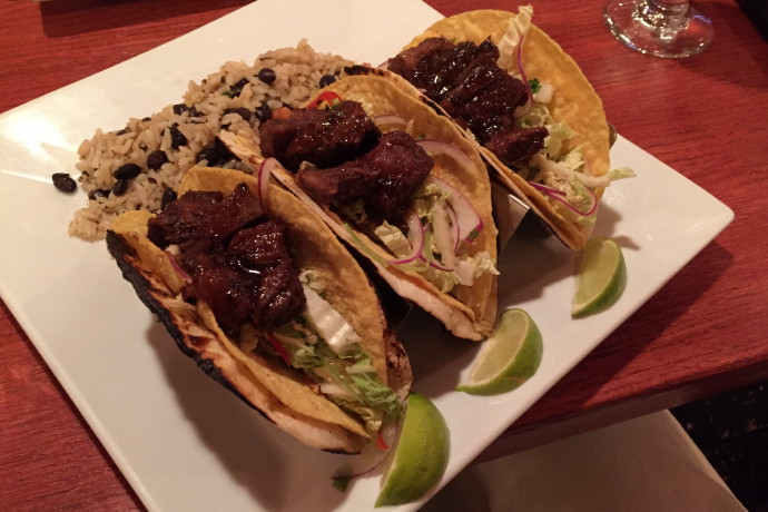 photo of short rib tacos from Brothers Restaurant, Brookline, MA