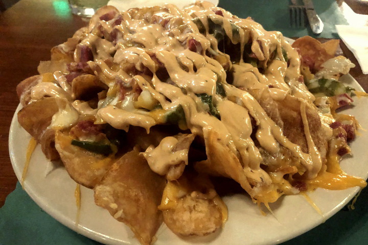 photo of nachos with corned beef from Bunratty Tavern, Reading, MA