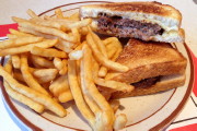 photo of a burger from Cabot's, Newton, MA