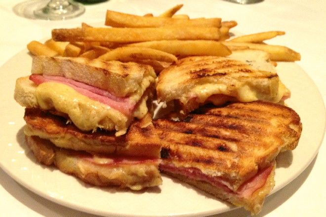 photo of croque monsieur from Cafe de Paris, Quincy, MA