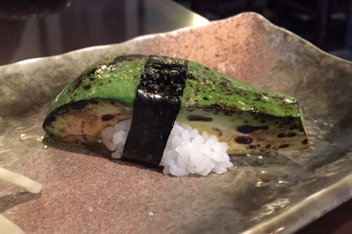photo of seared avocado with truffle oil from Cafe Sushi, Cambridge, MA