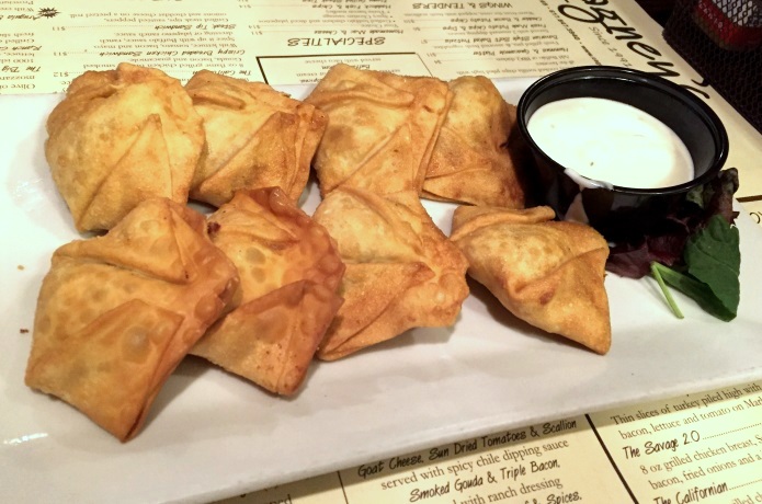 photo of smoked gouda and bacon wontons from Cagney's, Quincy, MA