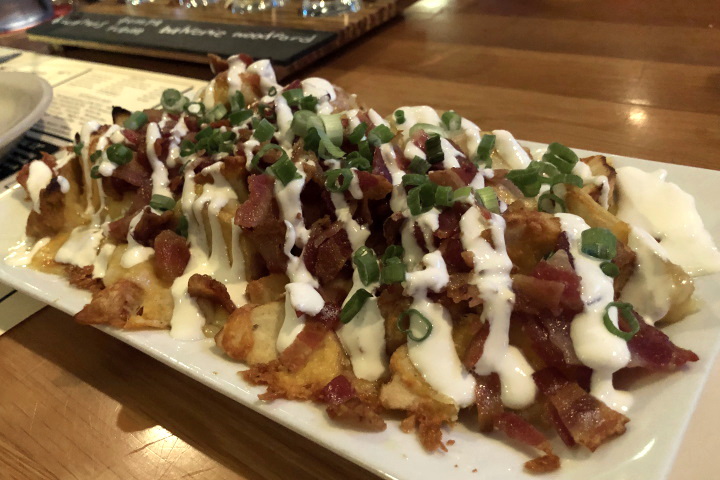 photo of deconstructed potato skins from Cagney's, Quincy, MA