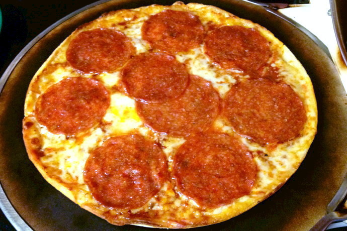 photo of pepperoni pizza from Cape Cod Cafe, Brockton, MA