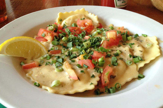 photo of lobster ravioli from Cape Neddick Lobster Pound, Cape Neddick, ME