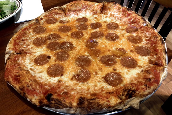 photo of pepperoni pizza from Casey's, Somerville, MA