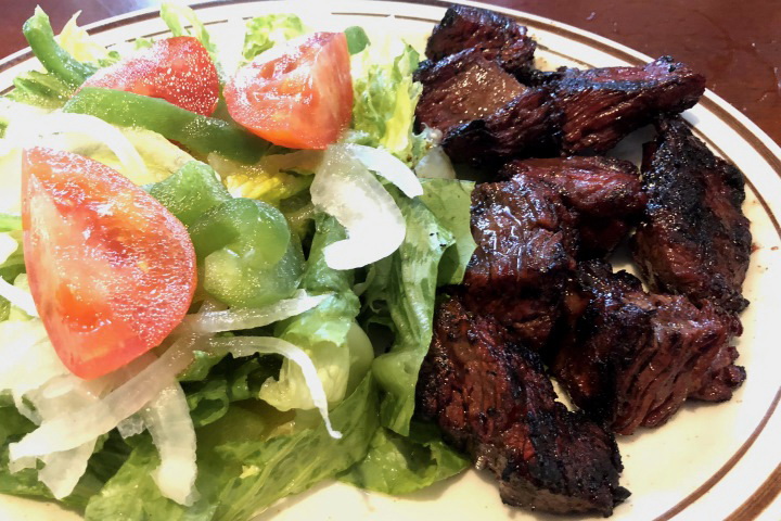 photo of steak tips from Casey's, Somerville, MA