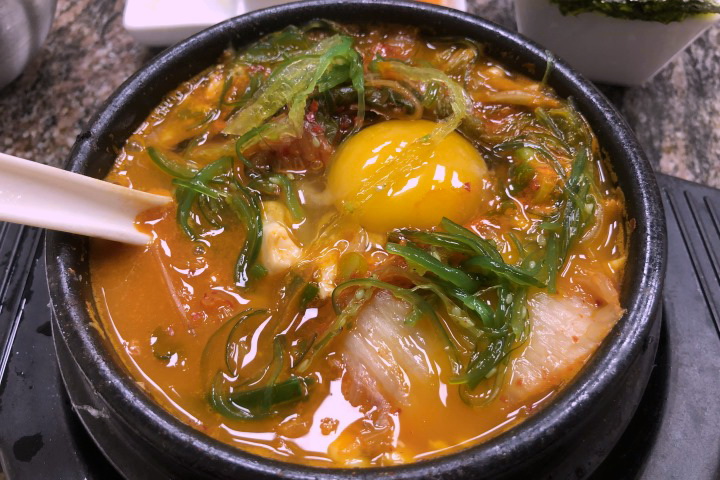 photo of soft tofu stew from Cho Cho's, Cambridge, MA