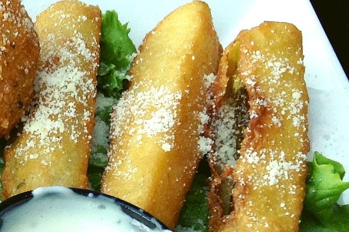 photo of fried pickle spears from City Streets, Waltham, MA