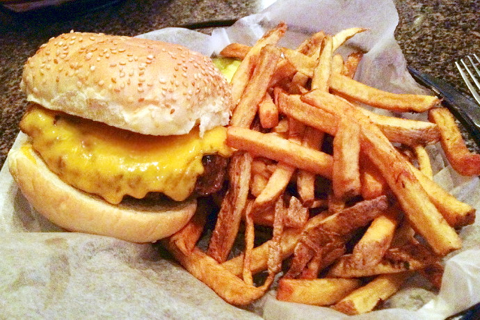 photo of cheeseburger from Costello's Tavern, Jamaica Plain, MA