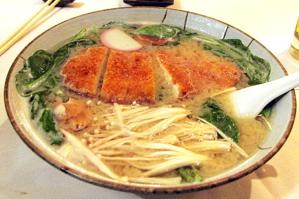 photo of ramen noodles with chicken katsu and miso from Daikanyama, Lexington, MA