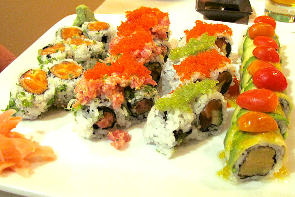 photo of a sushi plate from Daikanyama, Lexington, MA