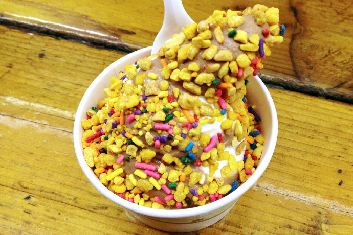 photo of soft serve ice cream from the Dairy Barn, Randolph, MA