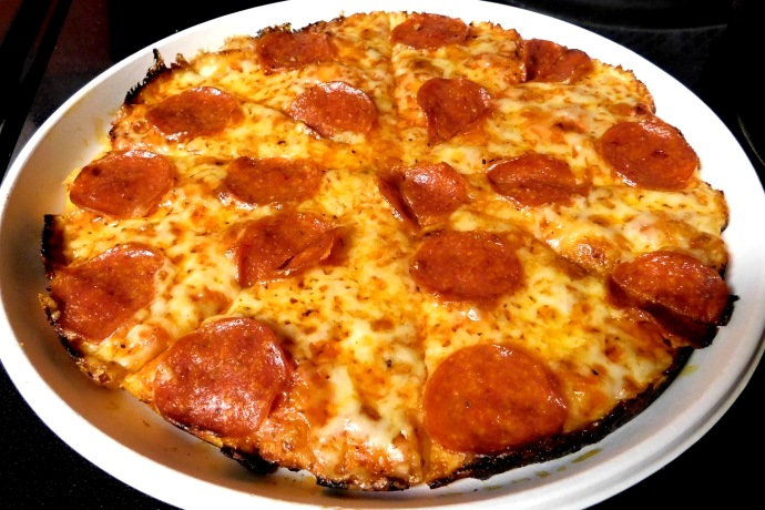 photo of pepperoni pizza from Damien's Pub, Hanson, MA