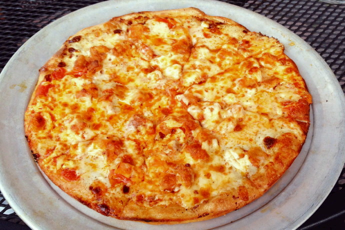 photo of buffalo chicken pizza from Darcy's Village Pub, Quincy, MA