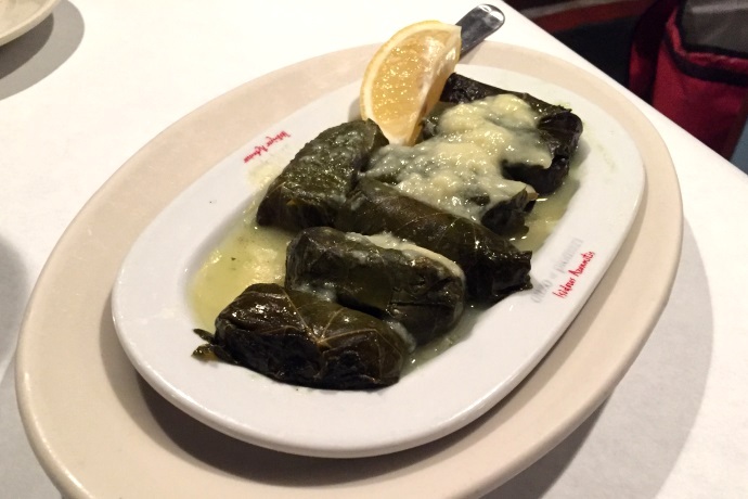 photo of stuffed grape leaves from Desfina, Cambridge, MA
