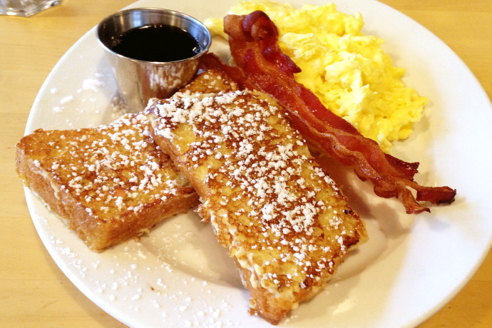 photo of brioche French toast from Dot 2 Dot Cafe, Dorchester, MA