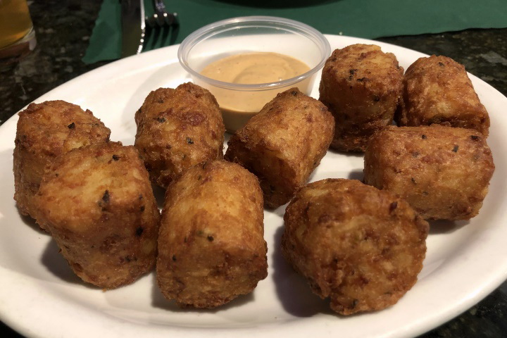 photo of giant stuffed tots from Doyle's Pub and Grill, Brockton, MA
