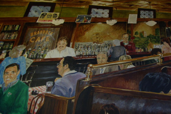 photo of mural at Doyle's Cafe, Jamaica Plain, MA