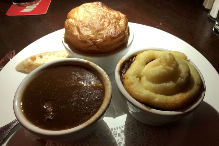 photo of Irish Trio (beef stew, shepherd's pie, chicken pot pie) from Emmet's Pub and Restaurant, Boston, MA