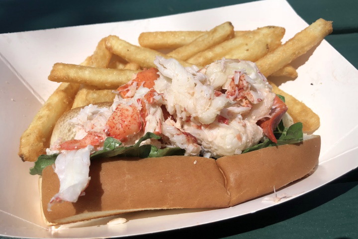photo of a lobster roll from Five Islands Lobster Co., Georgetown, ME