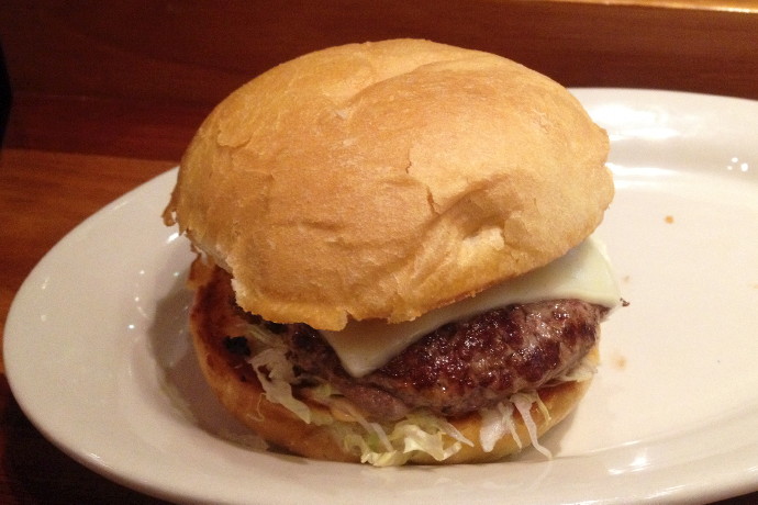 photo of a cheeseburger from Flat Patties, Cambridge, MA