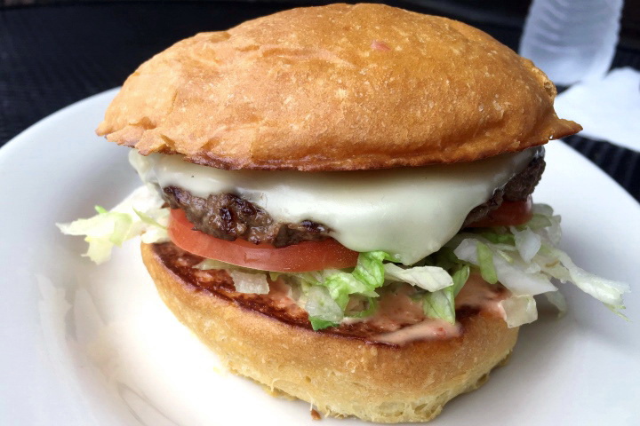 photo of a cheeseburger from Flat Patties, Cambridge, MA
